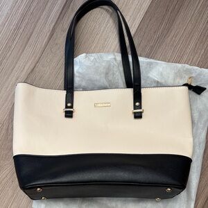 Chic Black and Cream Tote Bag